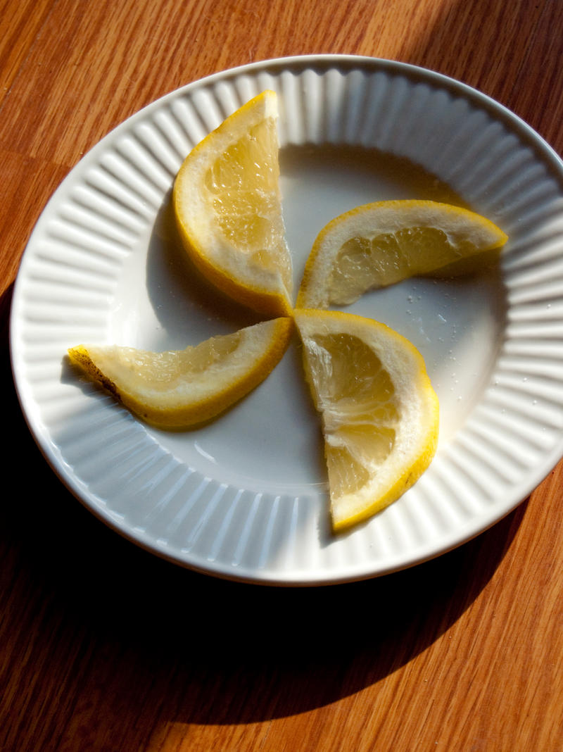 Grapefruit Slices on a Plate