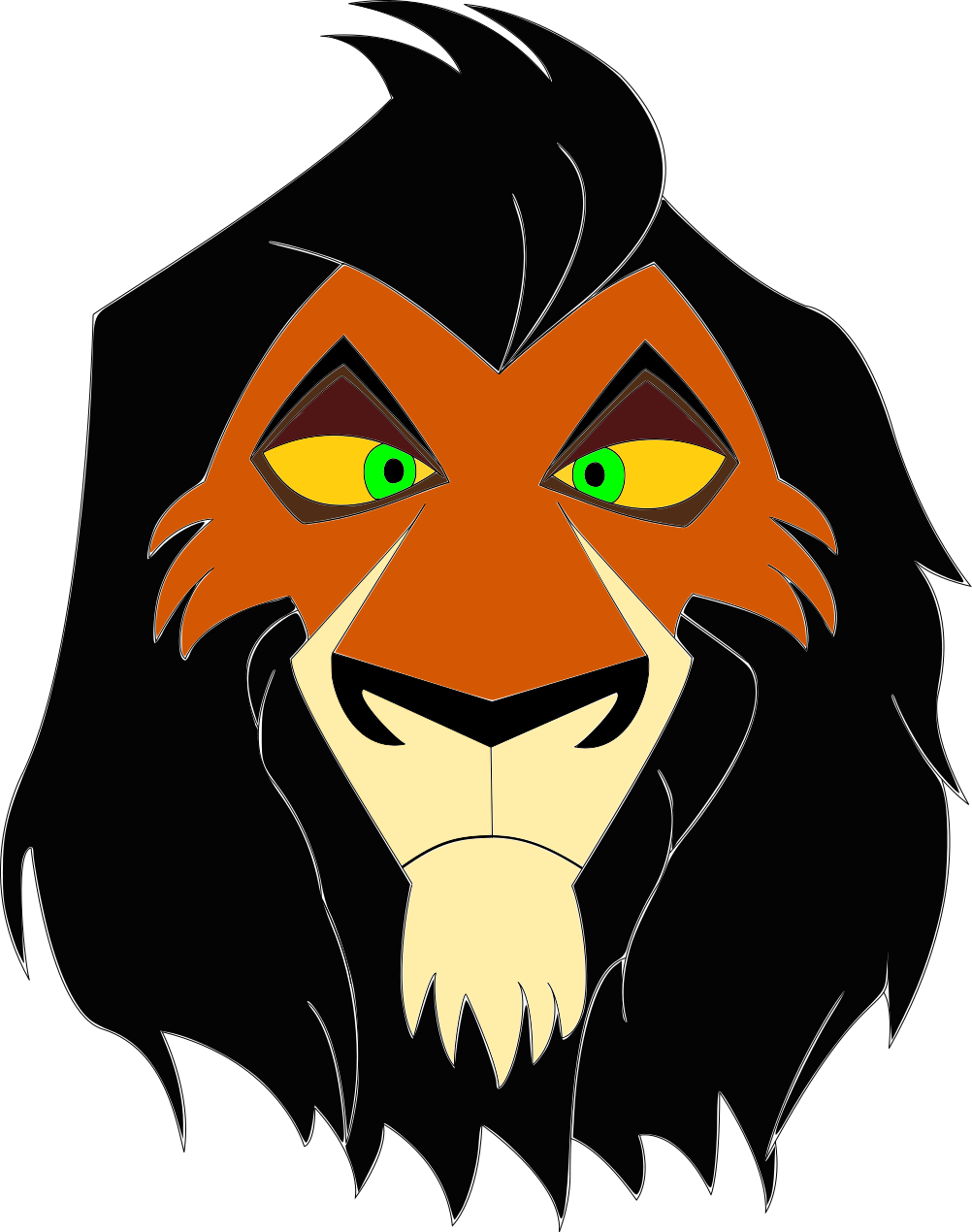 lion king drawing face