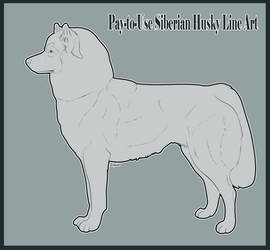 P2U Siberian Husky Line Art