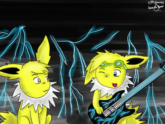 :Com: Jolteons rocking out :3