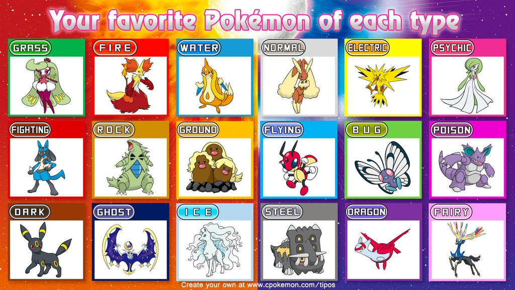 Favorites Pokemon by StardustLive5 on DeviantArt