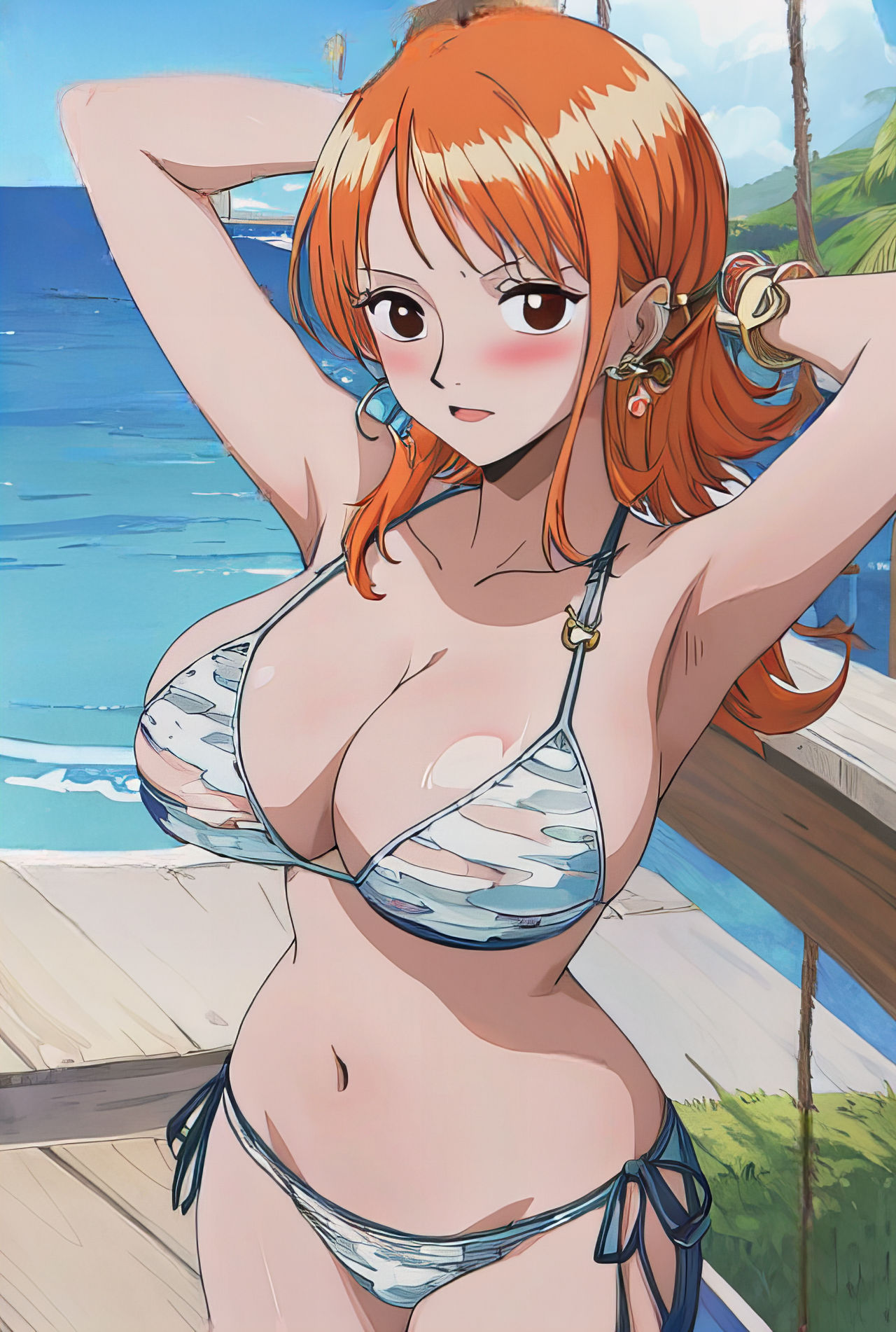 Nami In A Bikini V1 By Lunaai2 On DeviantArt nami-in-a-bikini-v1-by-lunaai2-on-deviantart