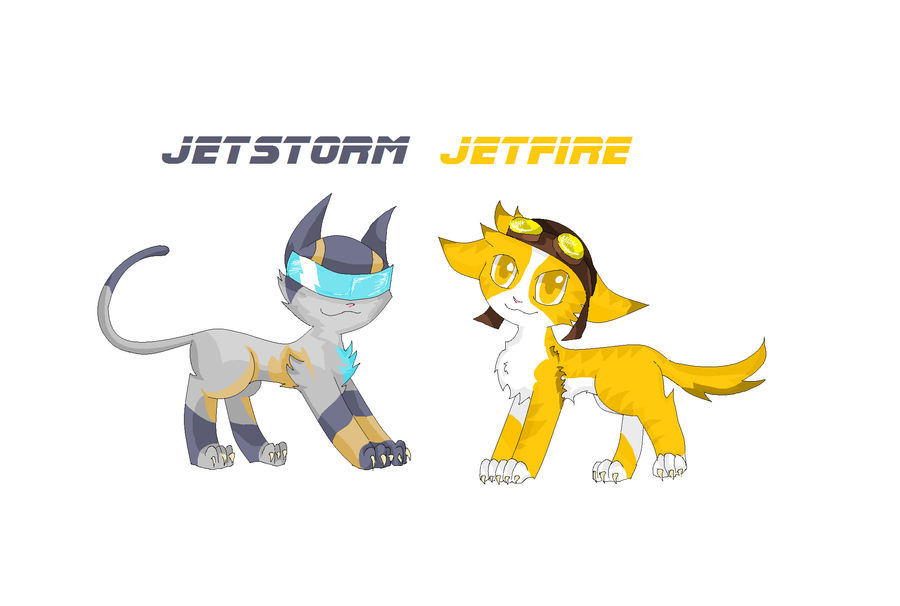 Jetstorm and Jetfire as cats