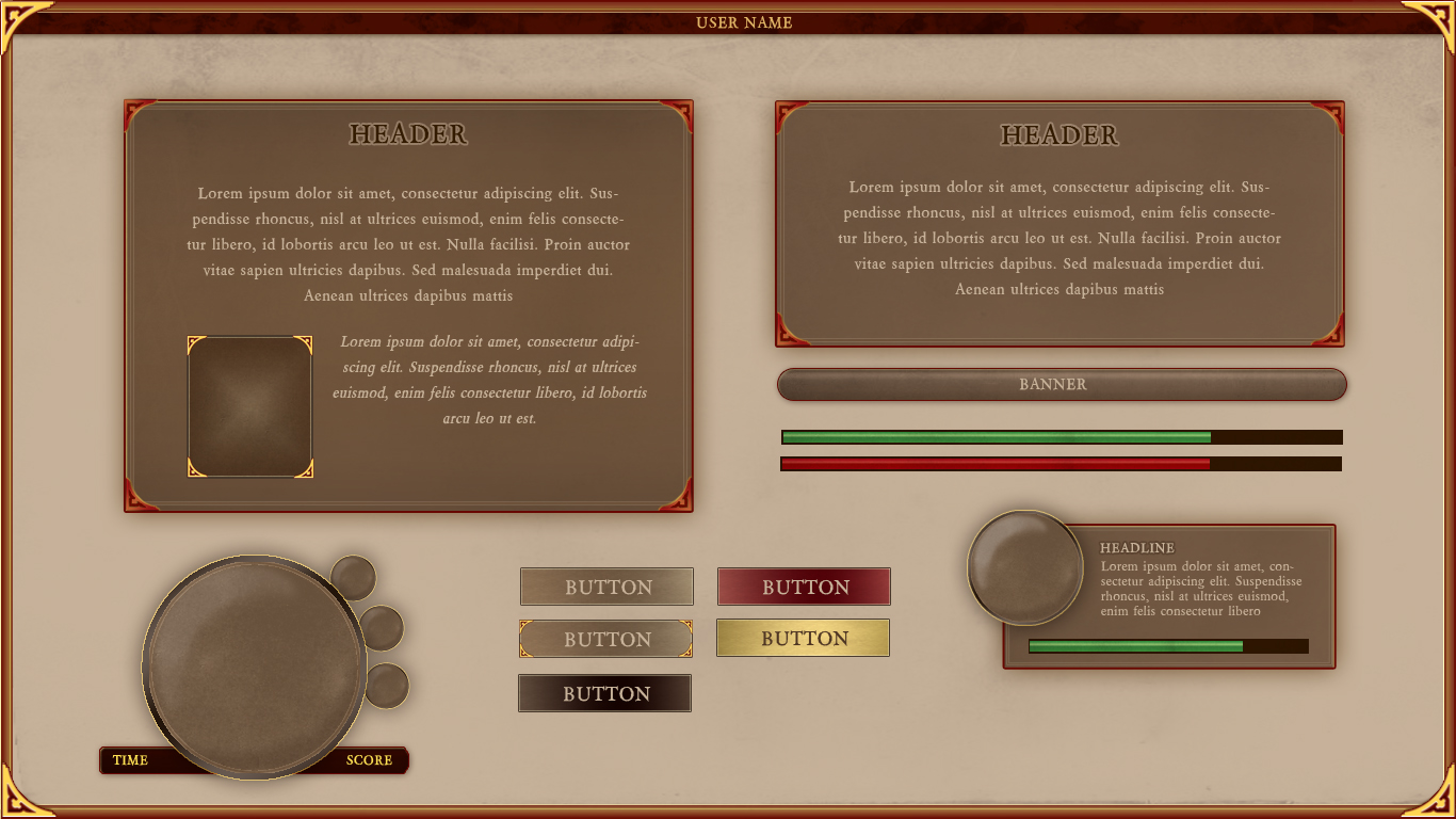 Medieval GUI by FIRSTxAIDxKIT on DeviantArt