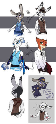 Zootopia Mystery!AU - Sketchdump