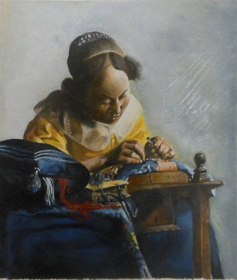The Lacemaker (after Vermeer) by artneverrust on DeviantArt