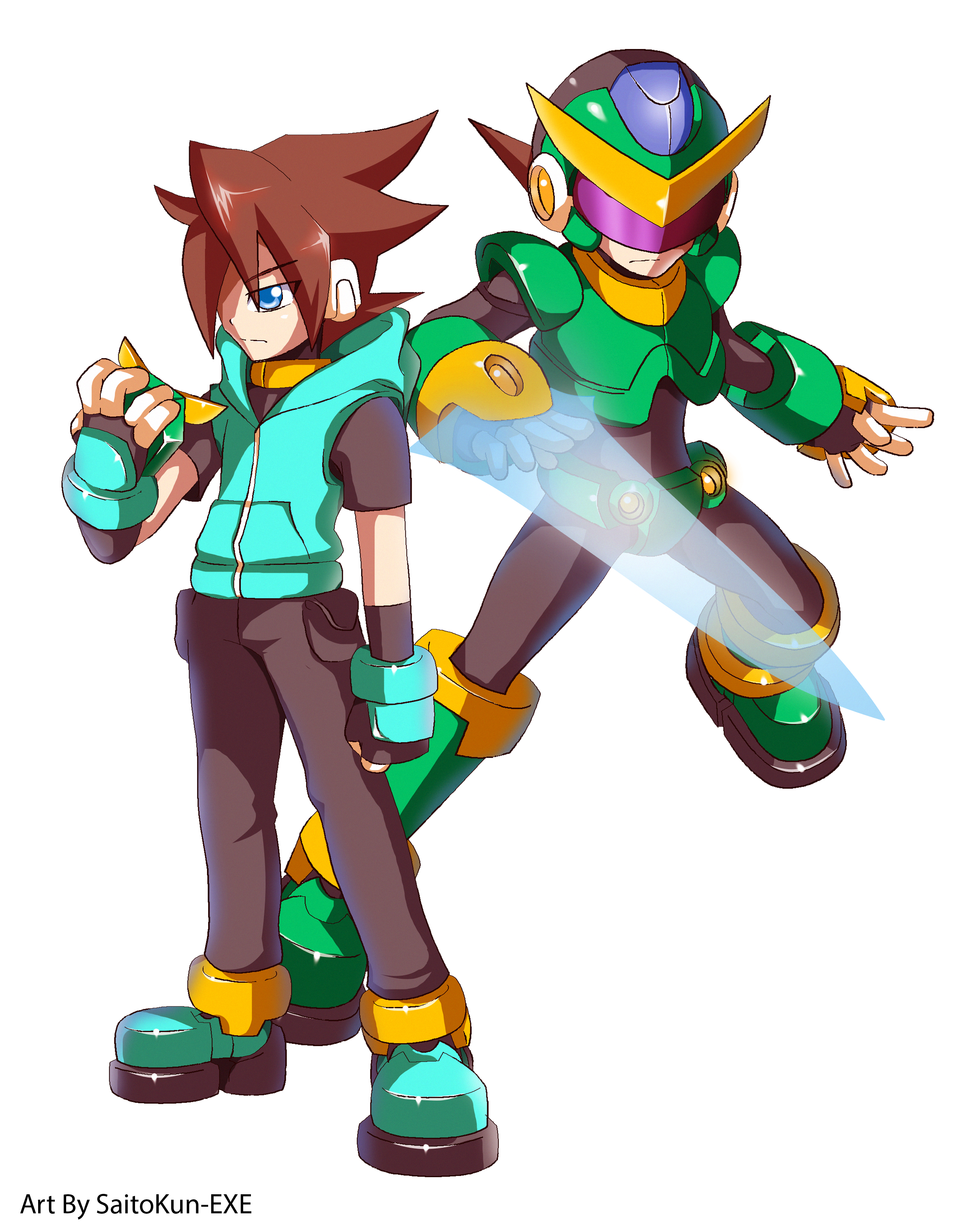 Commission: Voile and Mega Man Model RS