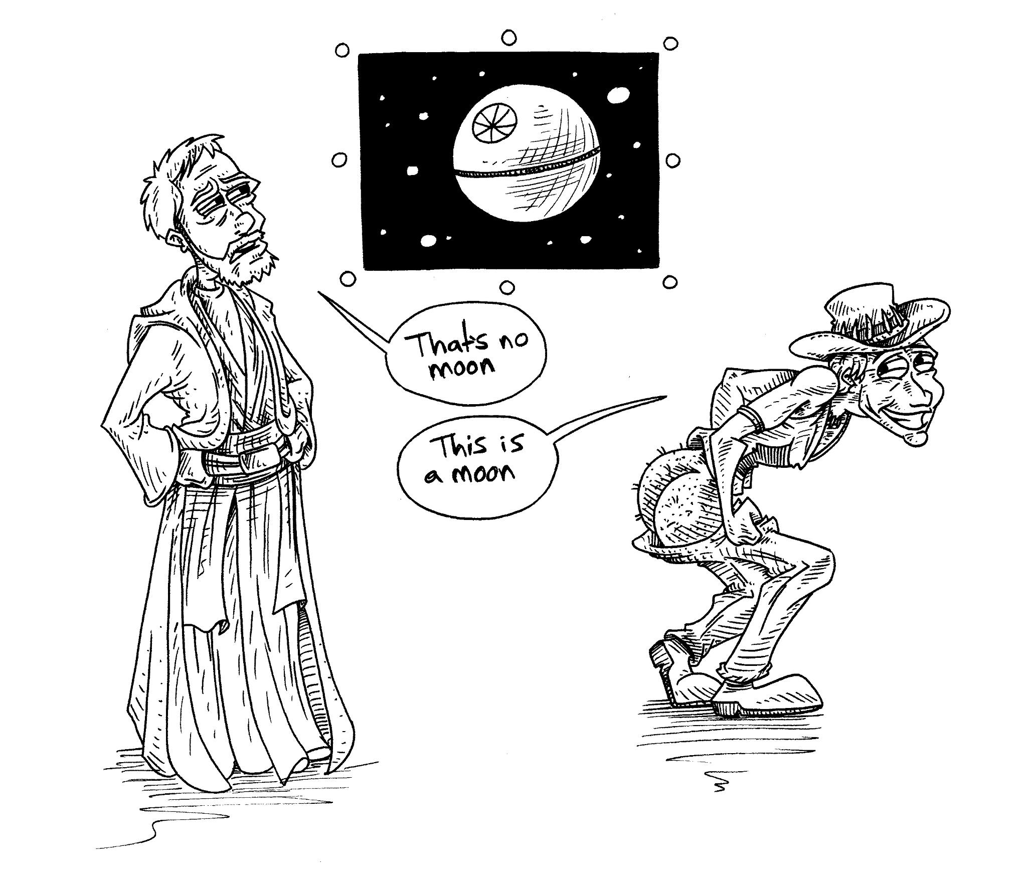 Obi Wan Kenobi meets Crodile Dundee by OuthouseCartoons on DeviantArt