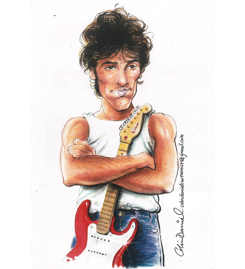 Bruce Springsteen caricature by Colin Daniel by colindaniel on DeviantArt