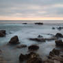 Rocky and cloudy beach