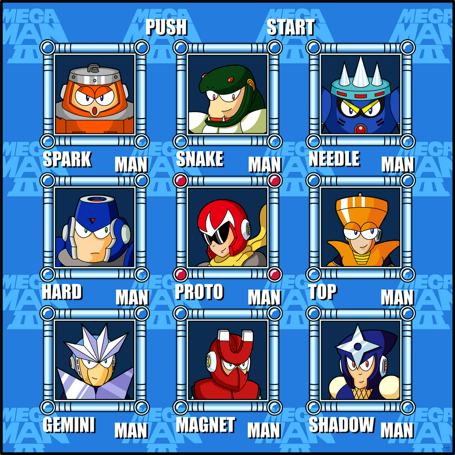 Mega Man 3 Stage Select by codster76 on DeviantArt