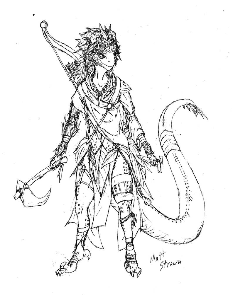Zyrro the Lizardfolk Ranger by Faullyn on DeviantArt