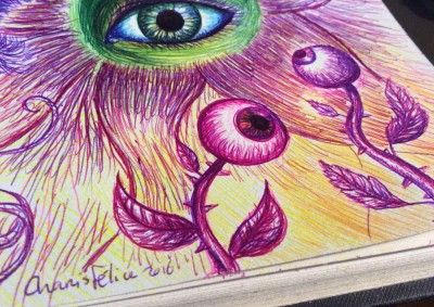 Psychedelic Ballpointpen Drawing