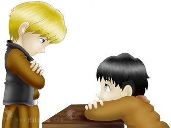 Arthur and Merlin by MelHellMoon