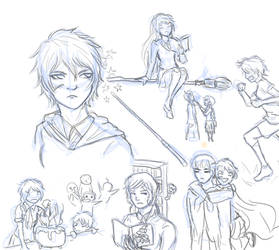 APH: Hogwarts bitches sketchdump by tenshiamanda