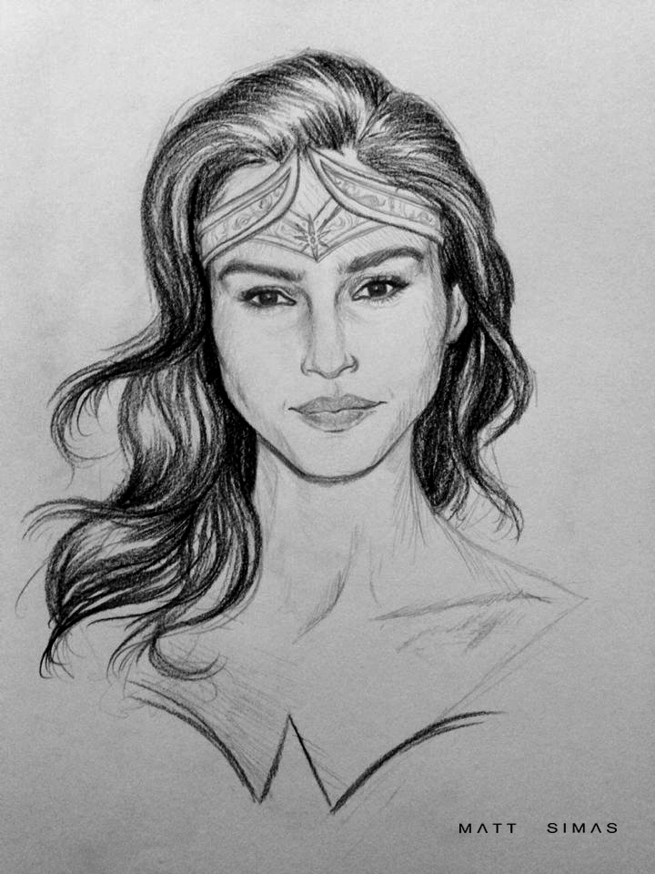 Gal Gadot as Wonder Woman Sketch