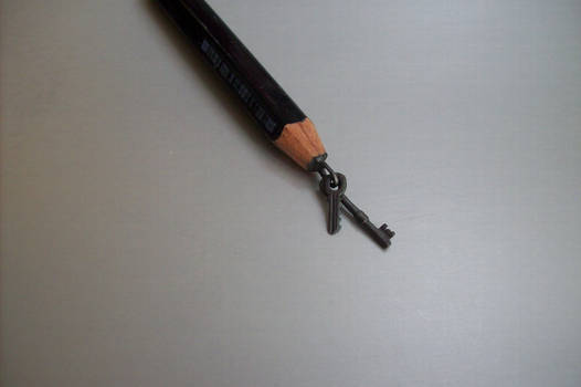 pencil carving key ring