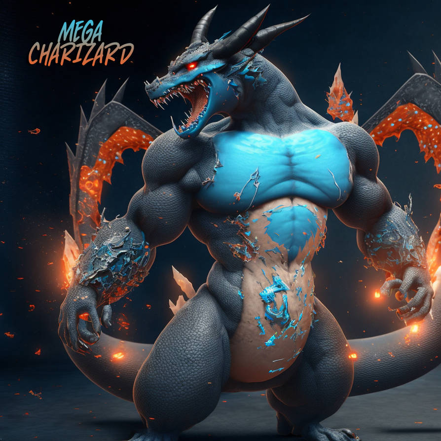 Mega Charizard X fanart made by me in procreate. One of my other favorite mega evolutions : r/pokemon