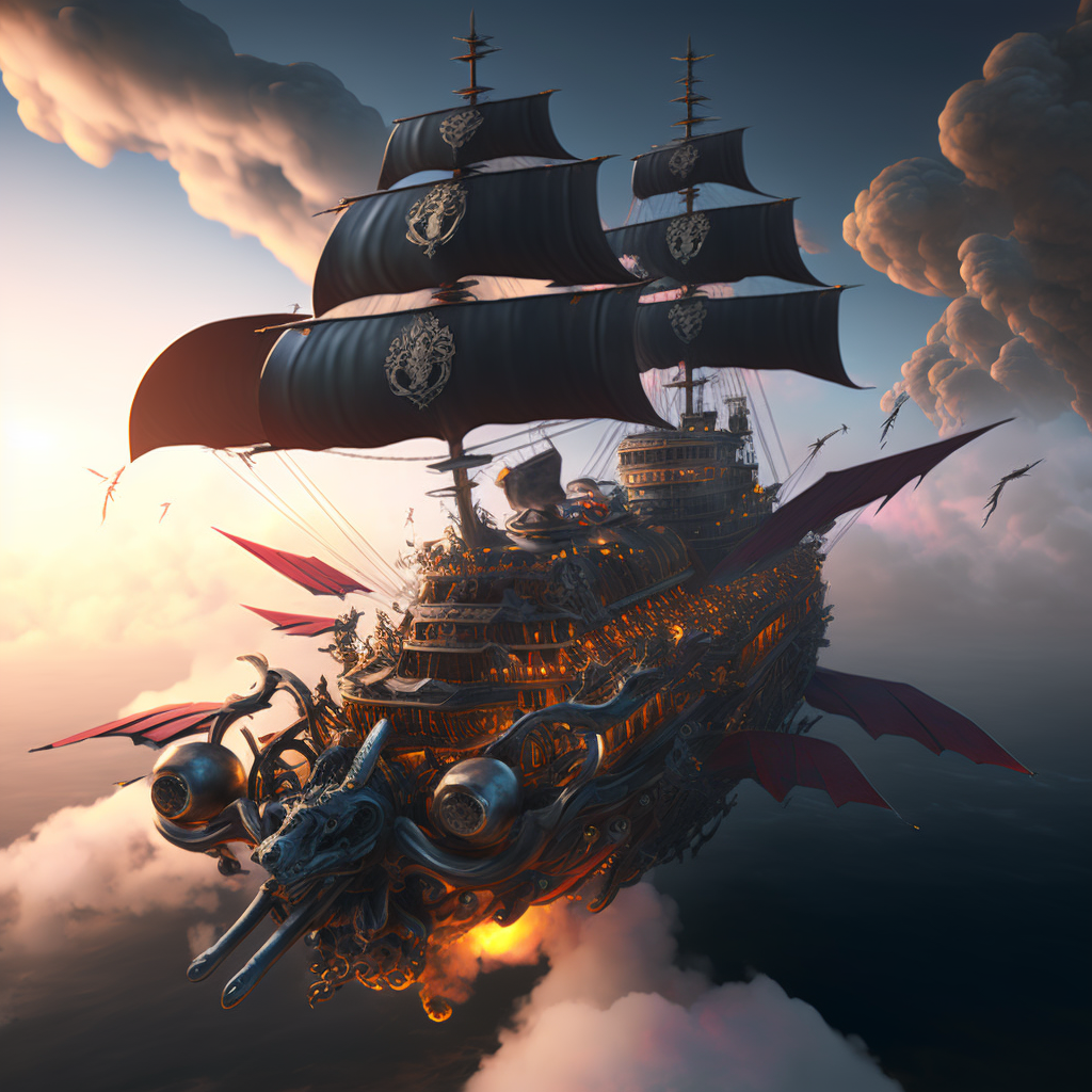 Flying Pirates Ship! by immortalXuniverse on DeviantArt