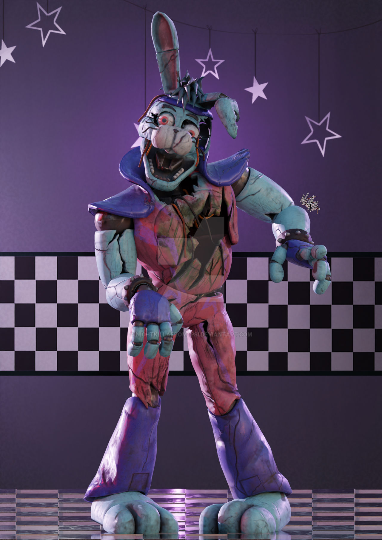Bonnie Roto Ruined Bonnie (FNAF SB RUIN) by Nightkillafromtpsi on DeviantArt