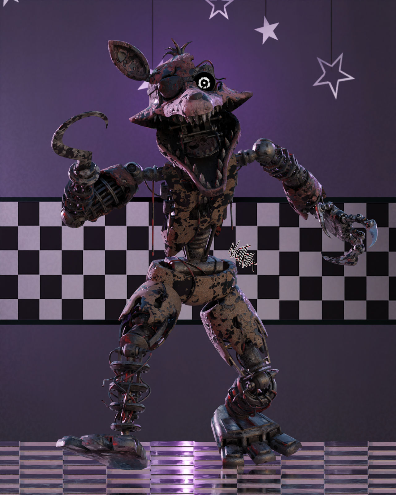 Tjocr Ignited Foxy (FNAF TJOCR) by Nightkillafromtpsi on DeviantArt