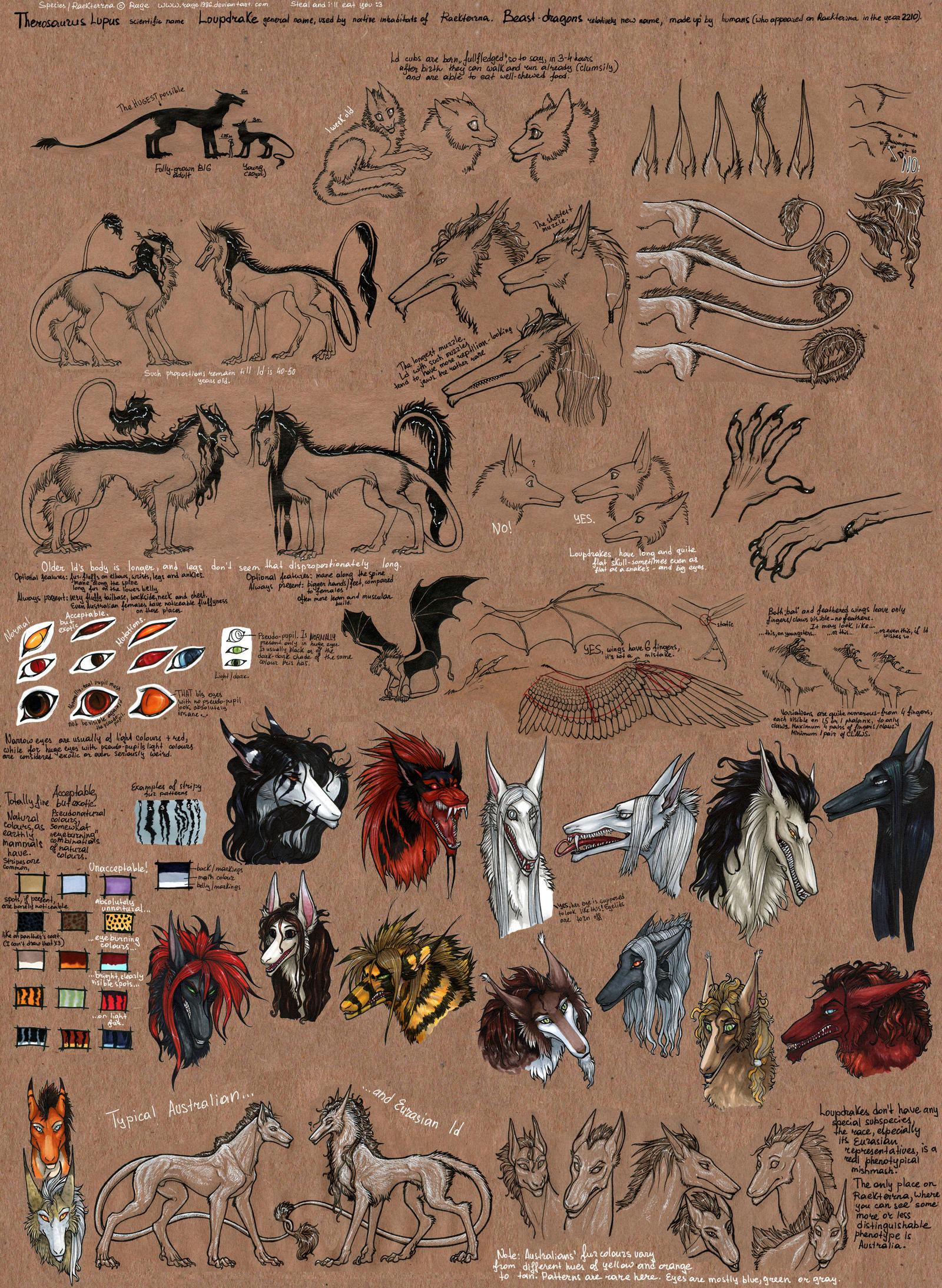 Species Reference - Loupdrakes