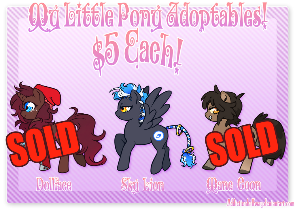 My Little Pony ADOPTS PART 9 FOR SALE by AddictionHalfWay on