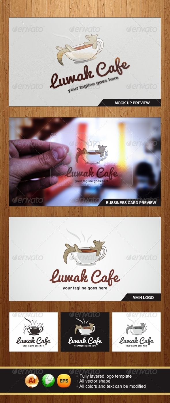 Luwak Cafe Logo Template - Graphicriver