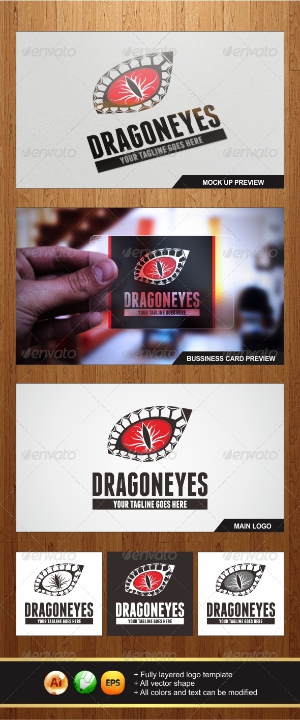 Dragon Eyes Logo Template - Graphicriver