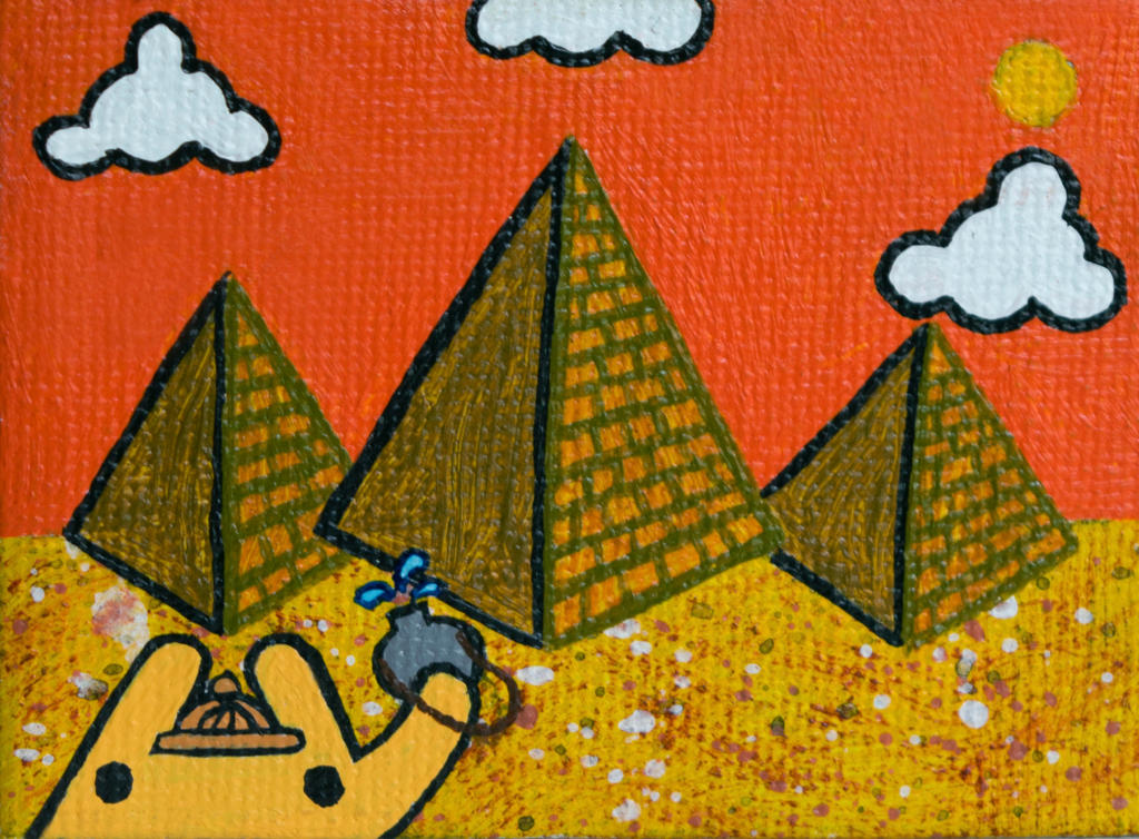 Triangle Monster Visits the Pyramids by ArtSempek on DeviantArt