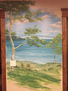 Mackinac Bridge mural