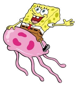 SpongeBob riding Jellyfish by harounhaeder226 on DeviantArt