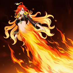 Mavuika, with a Lower Body of Flame