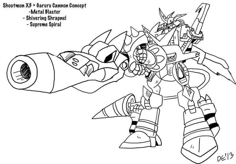 Digimon Fusion (DZX): Shoutmon+MGarurumon