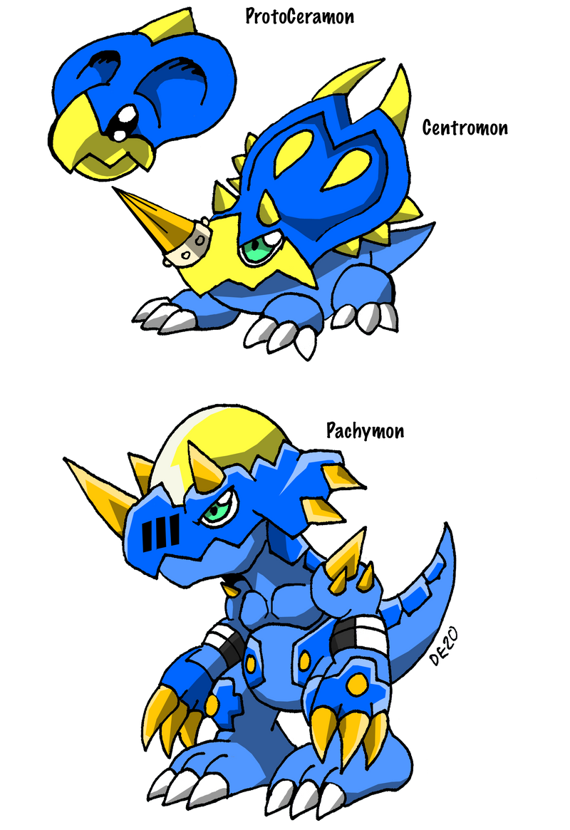 Commish: Dino Digimon Line 1 by BlueIke on DeviantArt