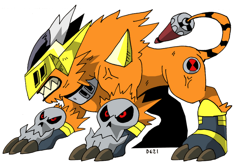 Commish: DarkKnightmon + Runnermon = BrahMongrel by BlueIke on DeviantArt