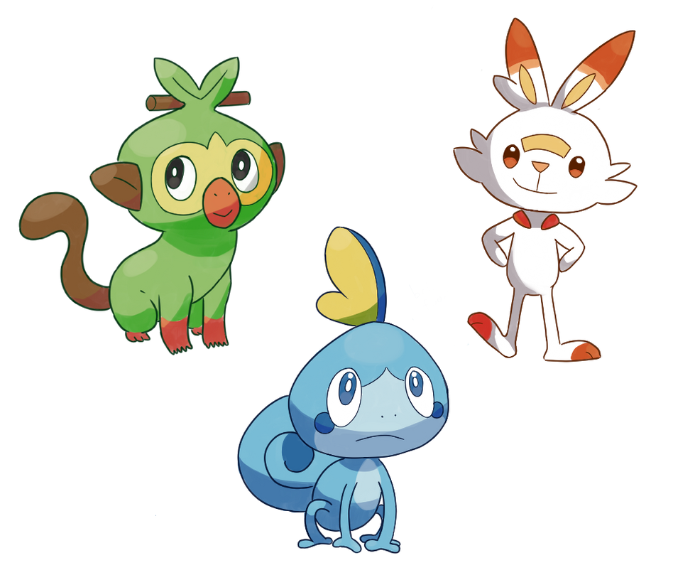 Pokemon - Galar Starters by CitrineYellow555 on DeviantArt
