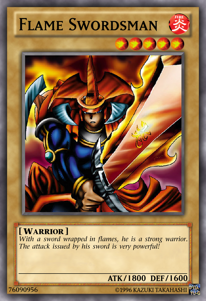 Flame Swordsman Yu-Gi-Oh! custom card fixed by The-KC-Express on DeviantArt