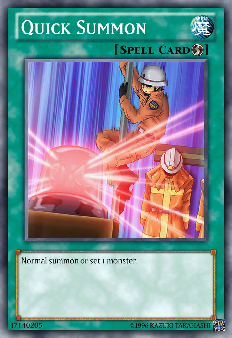 Quick Summon Yu-Gi-Oh! custom card fixed by The-KC-Express on DeviantArt
