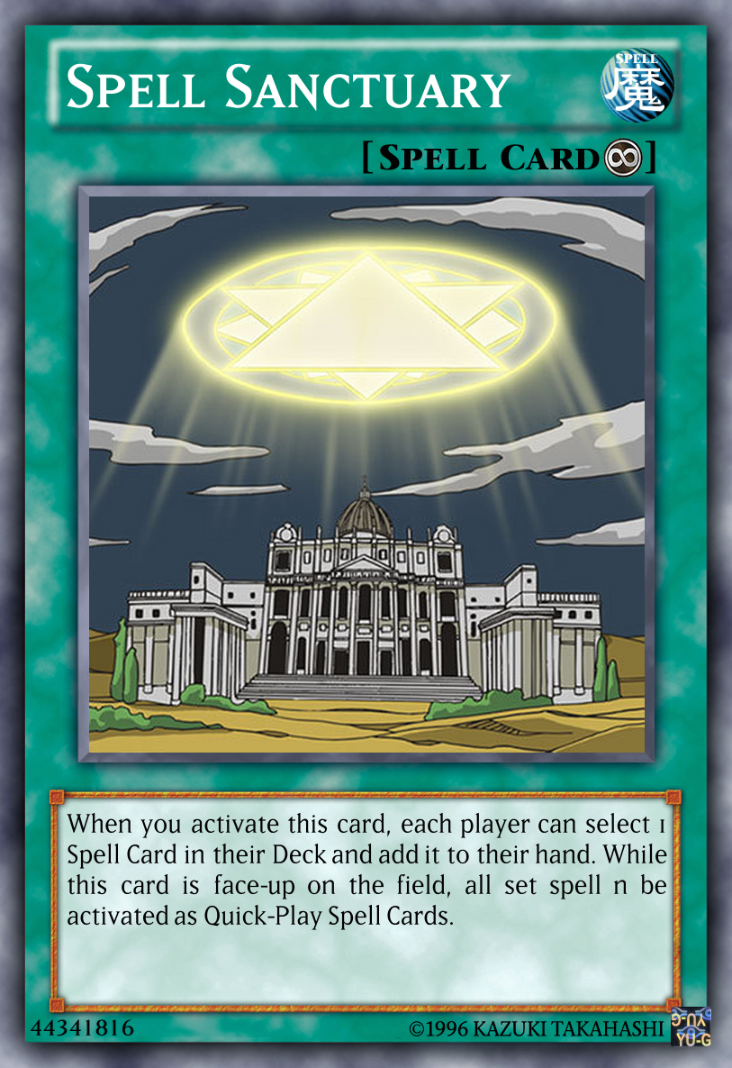 Spell Sanctuary Yu-Gi-Oh! custom card fixed by The-KC-Express on DeviantArt