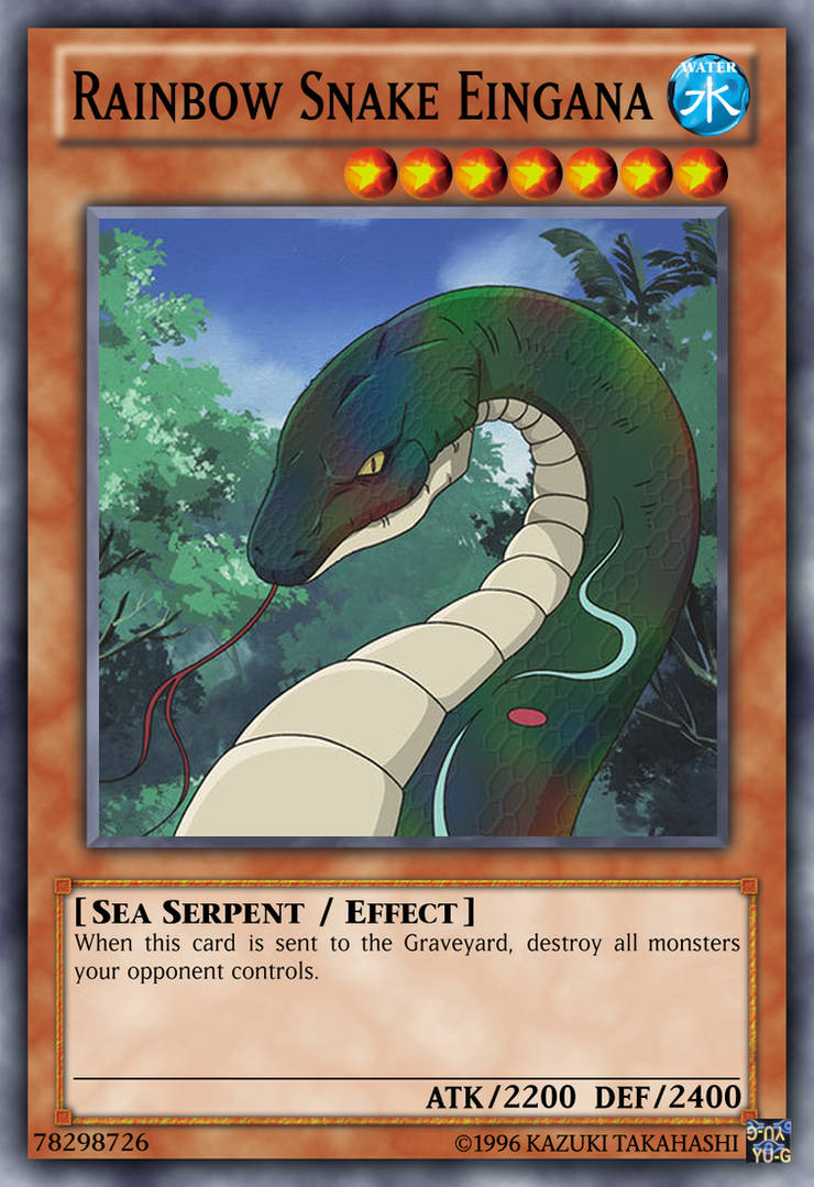 Rainbow Snake Eingana Yu-Gi-Oh! custom card fixed by The-KC-Express on ...