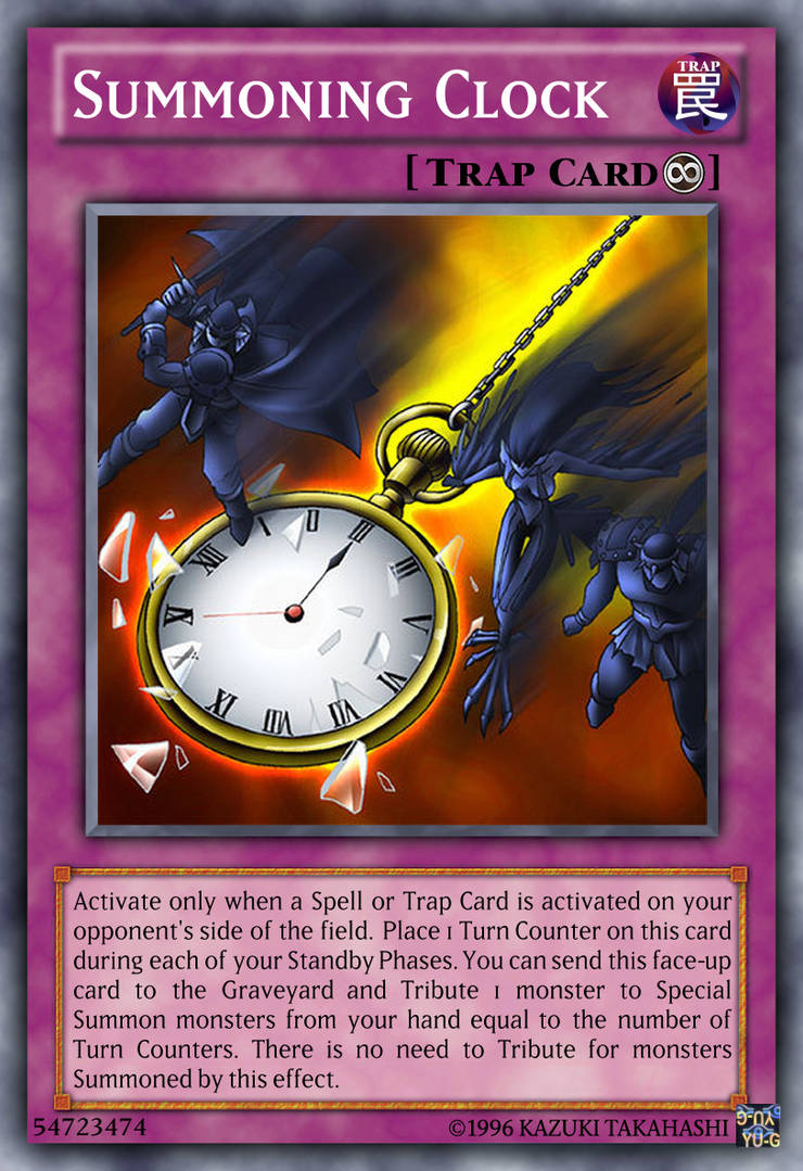 Summoning Clock Yu-Gi-Oh! custom card fixed by The-KC-Express on DeviantArt