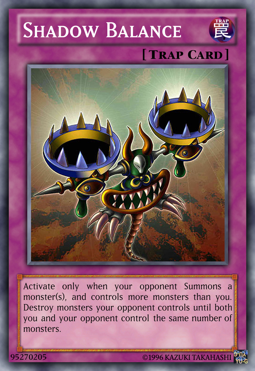 Shadow Balance Yu-Gi-Oh! custom card fixed by The-KC-Express on DeviantArt