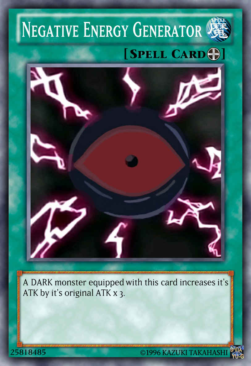 Negative Energy Generator YuGiOh! card fixed by KaibaCorpExpres on