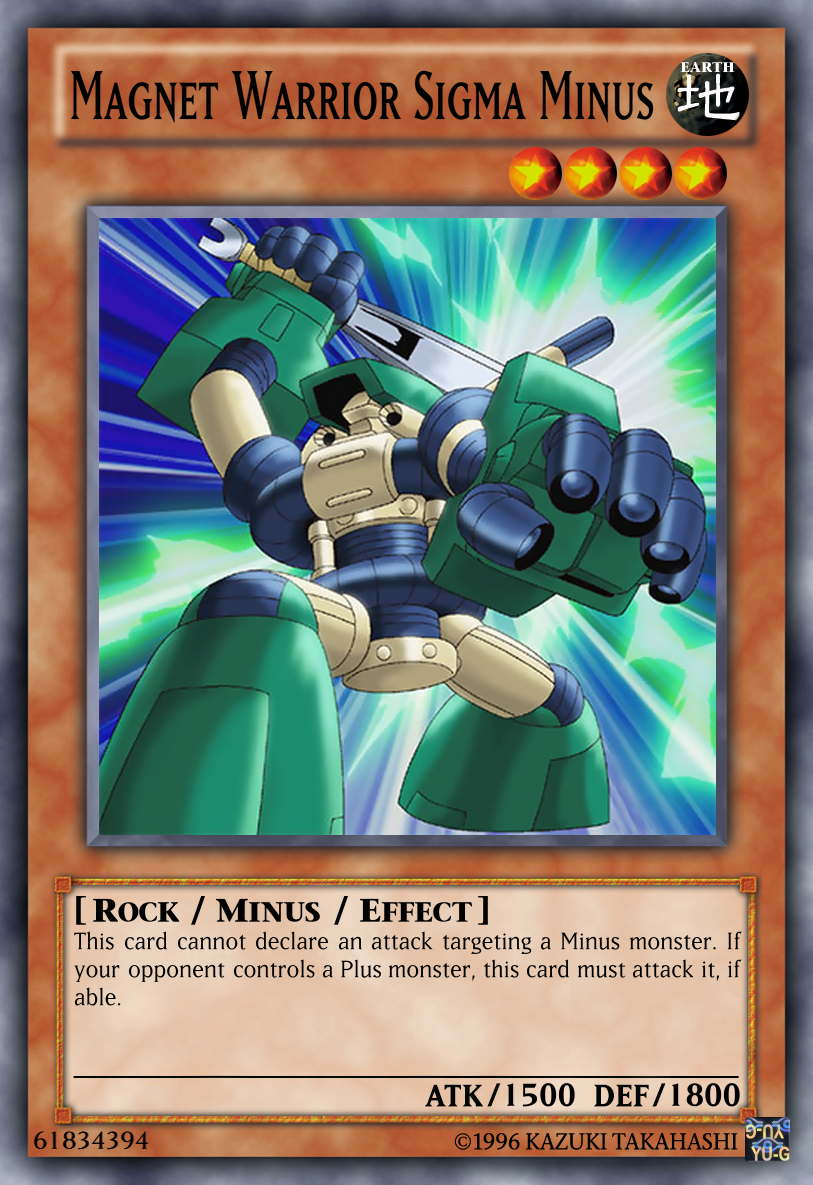 Magnet Warrior Sigma Minus Yu-Gi-Oh! custom card by The-KC-Express on ...