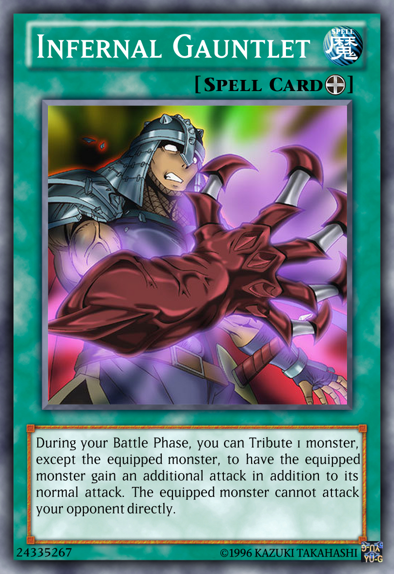 Infernal Gauntlet Yu-Gi-Oh! custom card by The-KC-Express on DeviantArt