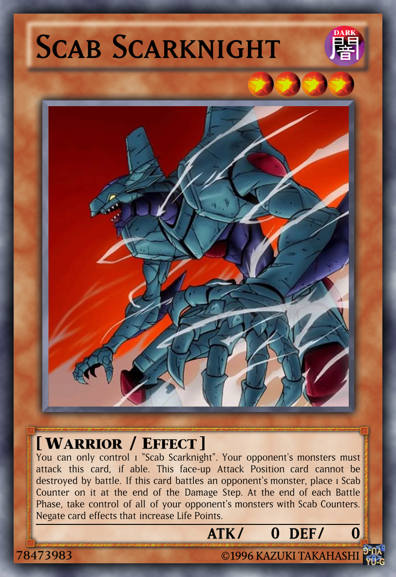 Scrubbed Raid Scab Scarknight Yu-Gi-Oh! custom card by The-KC-Express on DeviantArt