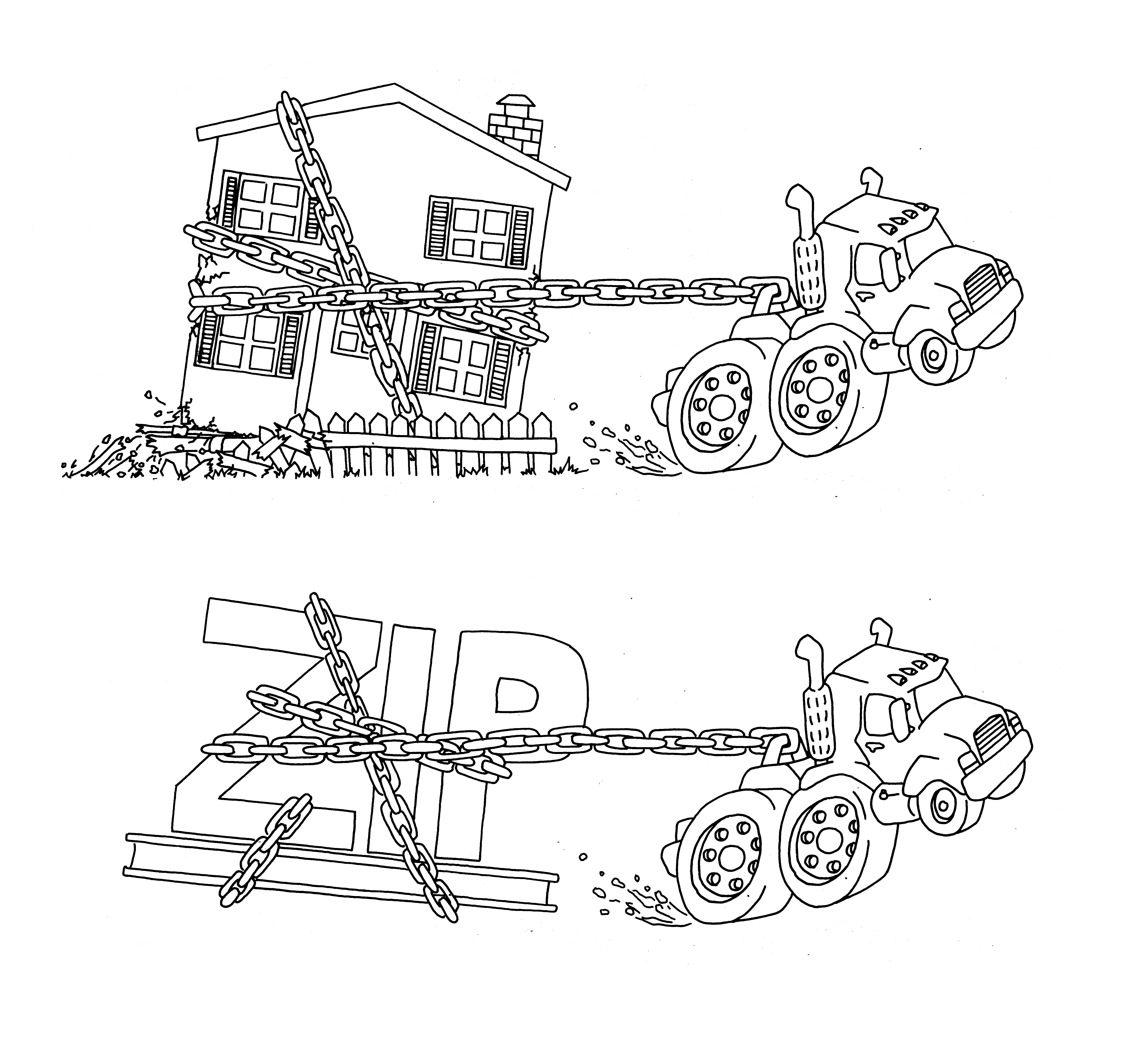 Zip Industries Structural Lifting Graphic Lineart