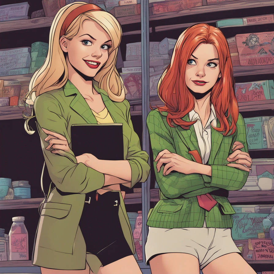 clueless Gwen Stacy and Mary Jane Watson