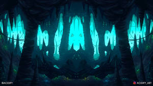 Cavern (2D Fantasy Cave Landscape / Symmetry Art)